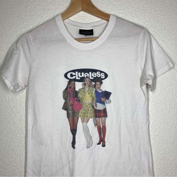 Clueless T-Shirt Vintage Movie Y2K Clueless Promo Tee XS Short Sleeves White - Picture 4 of 9
